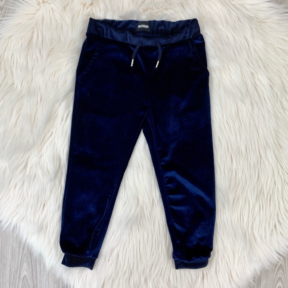 HUDSON Little Girl’s Blue Velour Joggers 4T
